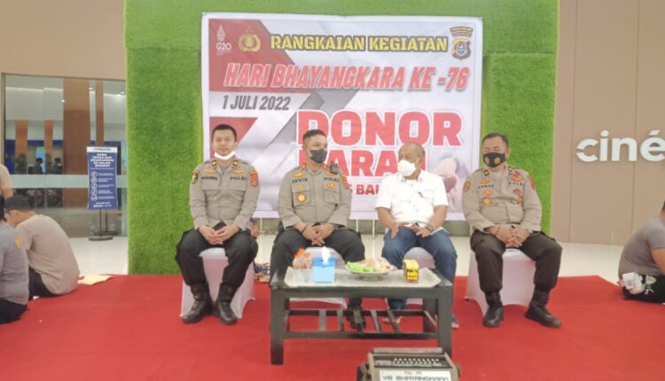Menyambut Hut Bhayangkara Ke-76, Polres Kota Baubau Gelar Donor Darah