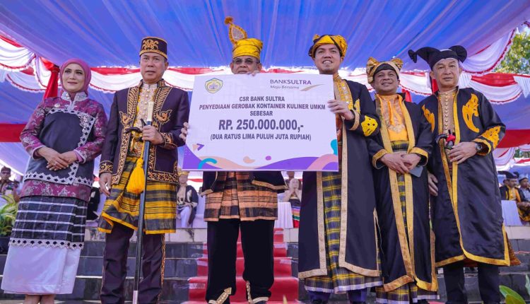 Suport UMKM dan Digitalisasi Daerah,  Bank Sultra Salurkan CSR dan Teken MoU di Hari Jadi Baubau ke-484